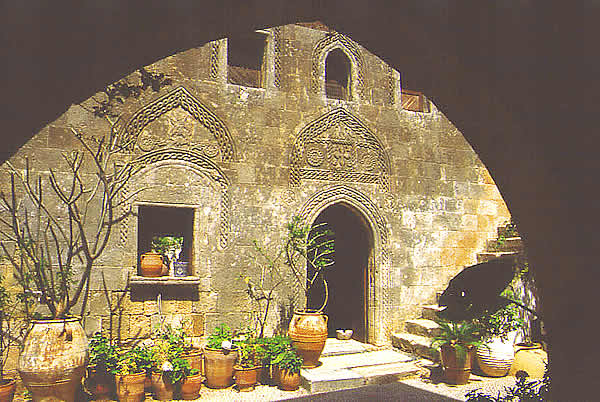 castle interior courtyard