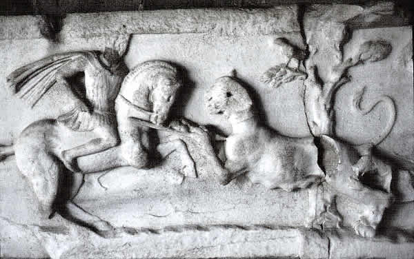 stone relief carving
