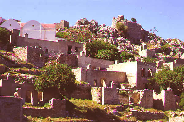 old town with abandoned buildings