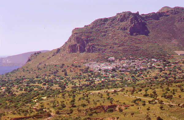 view of village hora from far away
