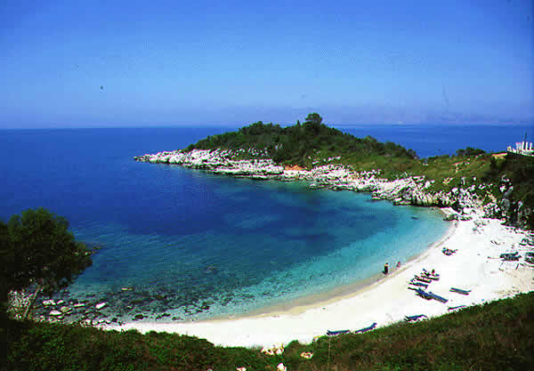 sandy beach with people