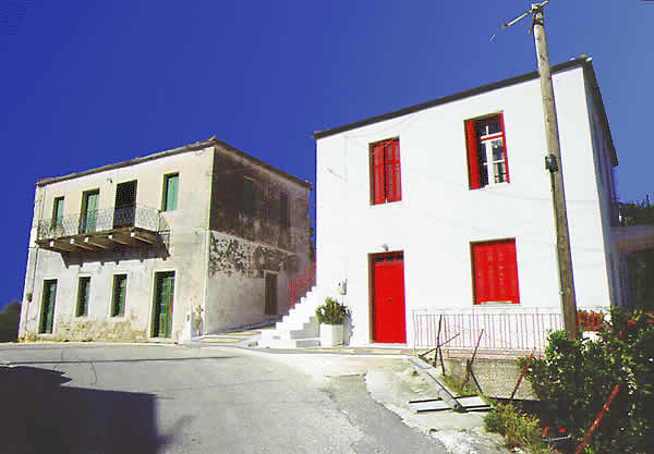 house with red trim