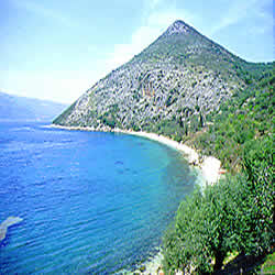 the coast line of the island