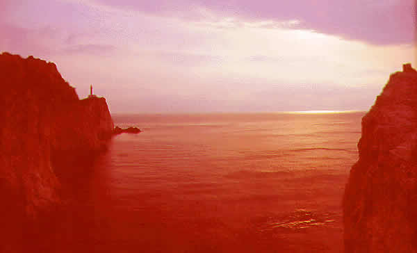 sunset over water