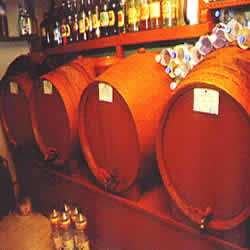 wine barrels in cava