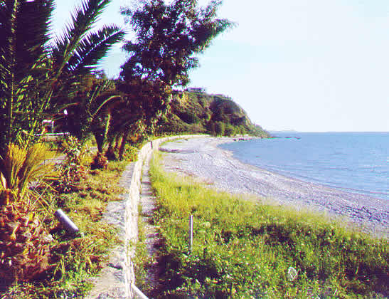 a long thin beach
