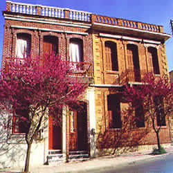 brownstone houses