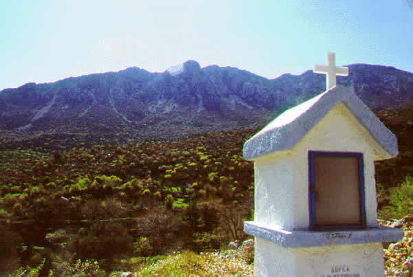 car accident shrine by road