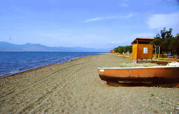 a long sandy beach