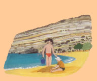 This is Mattala beach in Crete which was pretty famous for its hippy scene in the 60's - the caves in background are an interesting geological feature