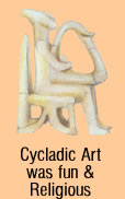 This Cycladic harpist is supposed to have inspired Picasso too