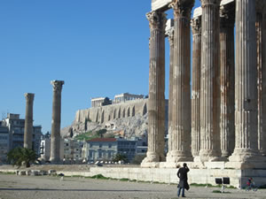 inside the olympian zeus temple complex adjacent hadrians arch
