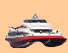 not to scale flying Catamaran ferry boat